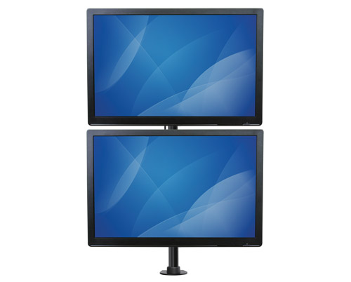 ARMDUALV with two monitors stacked vertically