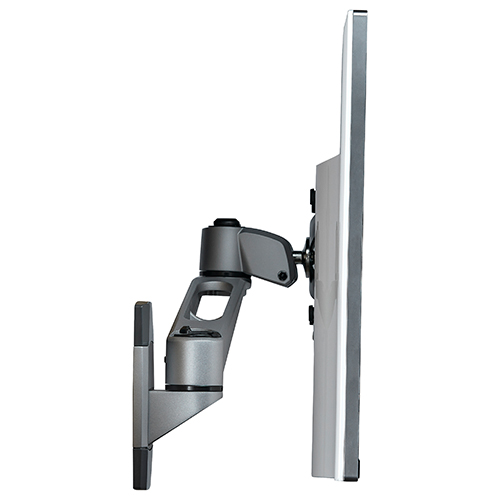 ARMWALLDS2 with swivel arm can tuck close to the wall
