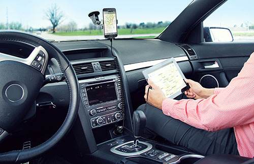 Charging a Samsung phone in a car phone mount while charging the passengers iPad