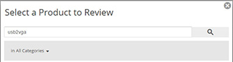 Find your product using the search feature in the modal window.