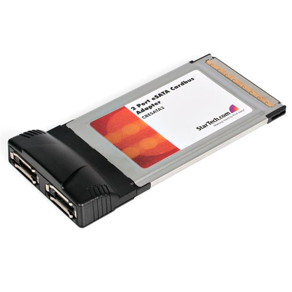Thumbnail 1 for 2 Port CardBus eSATA Laptop Adapter Card