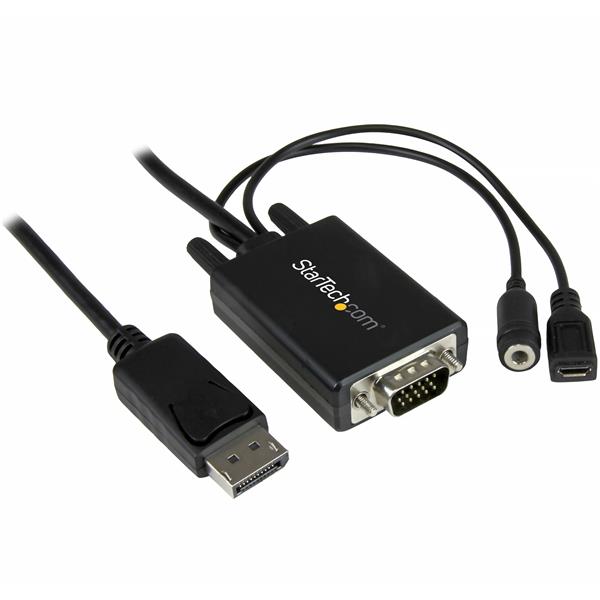 DisplayPort to VGA Adapter Cable with Audio 10ft (3m)