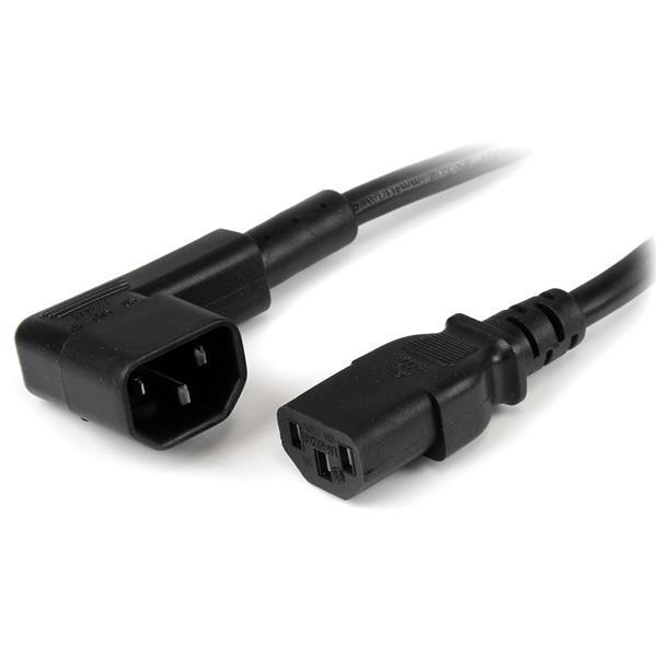 2m Standard Computer Power Cord Extension Right Angle C14 to C13 Canada