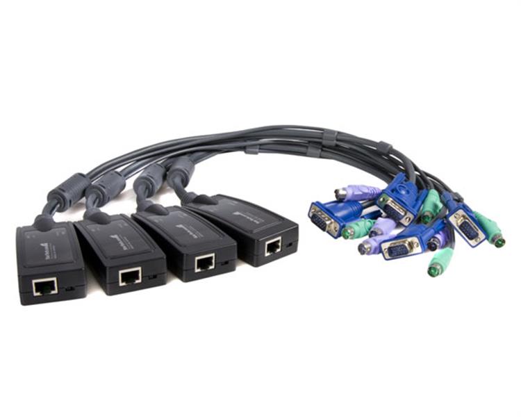 4 Pack PS2 Cat5 Dongle for IP KVM Switch Cat5/IP KVM Dongles