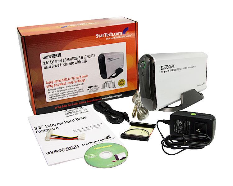 External Hard Drive Enclosure - SATA/IDE eSATA/USB for 3.5in HDDs - Silver | StarTech.com