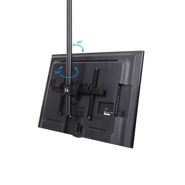 The hook and mount design of the TV ceiling mount ensures fast and easy setup