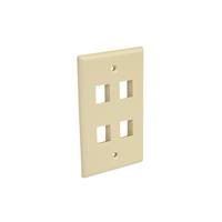 5 Outlet RJ45 Universal Wall Plate - Ivory