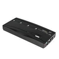 4 Port Black PS/2 KVM Switch Kit with Cables