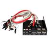 3.5in Black Multi Port Panel for Front Drive Bay with HD Audio - eSATA / Firewire 400 / USB 2.0