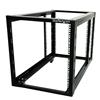 12U 4 Post Server Equipment Open Frame Rack Cabinet w/ Adjustable Posts & Casters