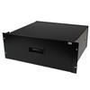 4U Black Steel Storage Drawer for 19in Racks and Cabinets
