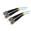1m 10 Gb Aqua Multimode 50/125 Duplex LSZH Fiber Patch Cable ST - ST