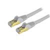 10 ft Cat 6a Gray Shielded Molded 10 Gigabit RJ45 STP Cat6a Patch Cable