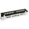 12 Port 1U Rackmount Cat 6 110 Patch Panel - 45 Degree