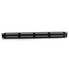24 Port 1U Rackmount Cat 6 110 Patch Panel - 45 Degree