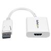 DisplayPort® to HDMI® Active Video and Audio Adapter Converter - DP to HDMI - 1920x1200 - White