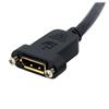 DisplayPort® Panel Mount Cable - F/M - 3ft