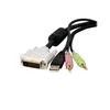 4-in-1 USB Dual Link DVI-D KVM Switch Cable w/ Audio & Microphone 4-in-1 USB Dual Link DVI-D KVM Switch Cable w/ Audio & Microphone