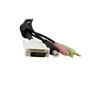 4-in-1 USB Dual Link DVI-D KVM Switch Cable w/ Audio & Microphone 4-in-1 USB Dual Link DVI-D KVM Switch Cable w/ Audio & Microphone