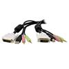 15ft 4-in-1 USB Dual Link DVI-D KVM Switch Cable w/ Audio & Microphone