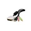 4-in-1 USB Dual Link DVI-D KVM Switch Cable w/ Audio & Microphone 4-in-1 USB Dual Link DVI-D KVM Switch Cable w/ Audio & Microphone