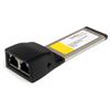 Dual Port ExpressCard Gigabit Laptop Ethernet NIC Network Adapter Card
