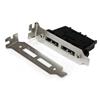 2 Port Low Profile SATA to eSATA Plate Adapter - F/M