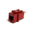 Cat5e Modular Keystone Jack Red - Tool-Less