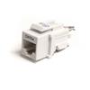 Cat5e Modular Keystone Jack White - Tool-Less