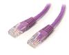 15m Cat5e Purple Molded RJ45 UTP Cat 5e Patch Cable - 15 m Patch Cord