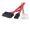 12in Micro SATA to SATA with LP4 Power Adapter Cable