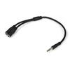 Slim Stereo Splitter Cable - 3.5mm Male to 2x 3.5mm Female