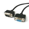 6 ft Coax High Res Low Profile VGA Monitor Extension Cable - HD15 M/F