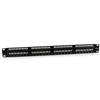 24 Port 1U Rackmount Cat5e 110 Patch Panel - 45 Degree