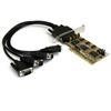4 Port PCI Dual Profile RS232 Powered Serial Adapter Card