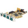 3 Port LP PCI Express 12V PoweredUSB Adapter Card - USB PlusPower