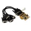 Tarjeta Adaptador PCI Express PCIe de 4 Puertos Serie RS232 con Salida de Alimentación y Protección ESD