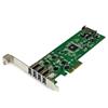 4 Independent Port PCI Express PCIe SuperSpeed USB 3.0 Controller Card Adapter with SATA Power - Low Profile