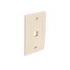 Single Outlet RJ45 Universal Wall Plate - Ivory