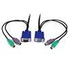 6 ft 3-in-1 Universal Ultra Thin PS/2 KVM Cable