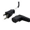 Computer Power Cord - NEMA 5-15P to Right Angle C13