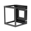 12U 22in Depth Hinged Open Frame Wall Mount Server Rack