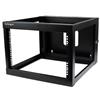 6U 22in Depth Hinged Open Frame Wall Mount Server Rack