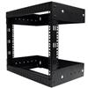 8U Open Frame Wall Mount Equipment Rack - Adjustable Depth