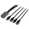 2m Serial Attached SCSI SAS Cable - SFF-8470 to 4x eSATA