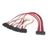50cm Serial Attached SCSI SAS Cable – SFF-8484 to 4x SFF-8482 with LP4 Power