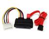 18in Right Angle SATA Cable with LP4 Adapter