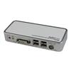 2 Port USB DVI KVM Switch Kit with Cables USB 2.0 Hub & Audio