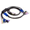 2 Port USB VGA Cable KVM Switch with Audio