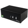 2 Port DVI VGA Dual Monitor KVM Switch USB with Audio & USB 2.0 Hub